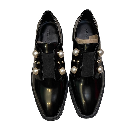 NIB Karl Lagerfeld Raza Platform Chunky Loafers - Picture 6 of 9